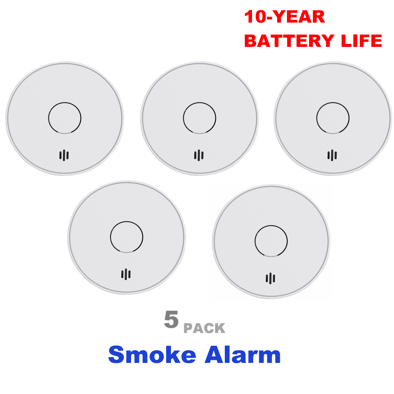 Smoke Detector Interconnected - Дымовая сигнализация для дома, 10-летний аккумулятор,